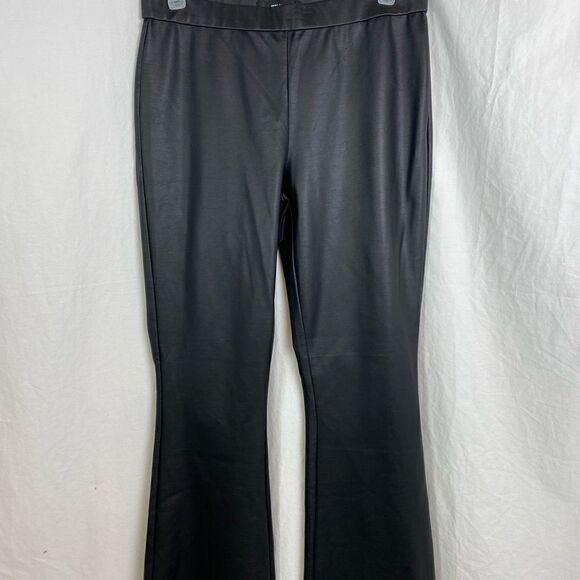 #90 VERO MODA Black Vegan Wide Leg Trousers - Picture 5 of 10